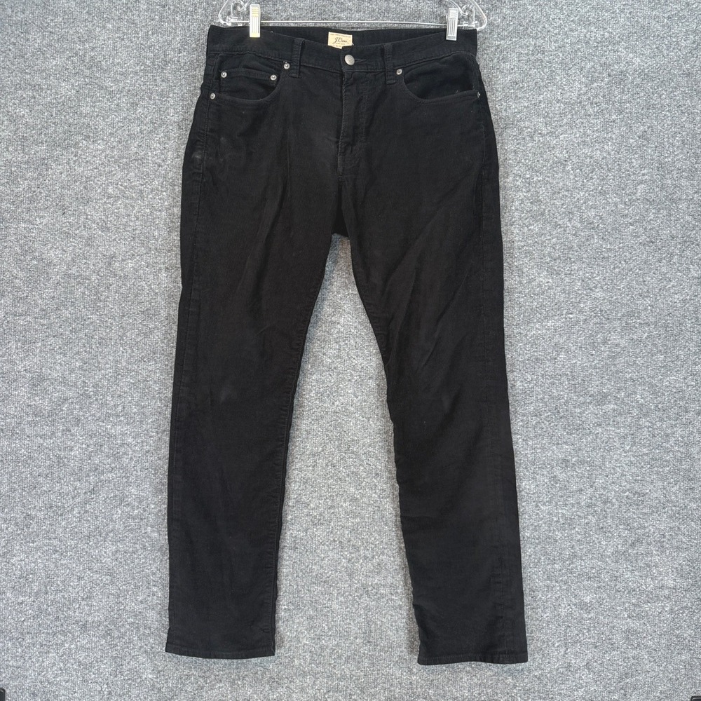 J.Crew Corduroy Pants Mens 32x27 Black 484 Slim Stretch Casual Trousers Classic